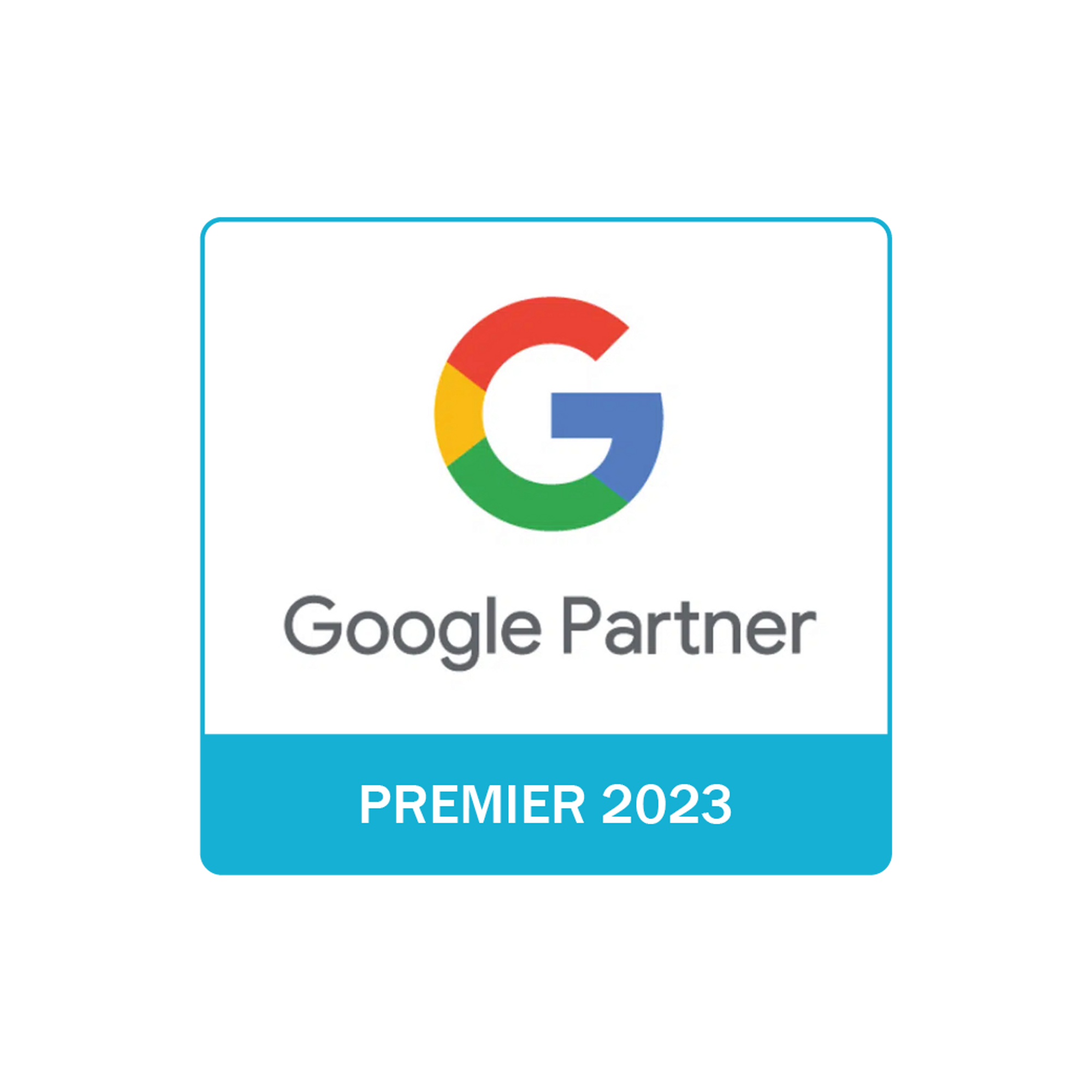Google Premier Partner Logo in Blue