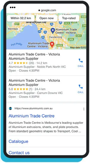 atc website on mobile device