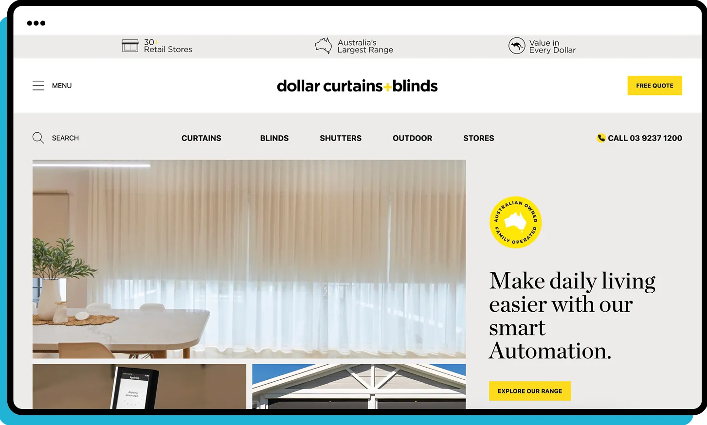 Dollar Curtains Website