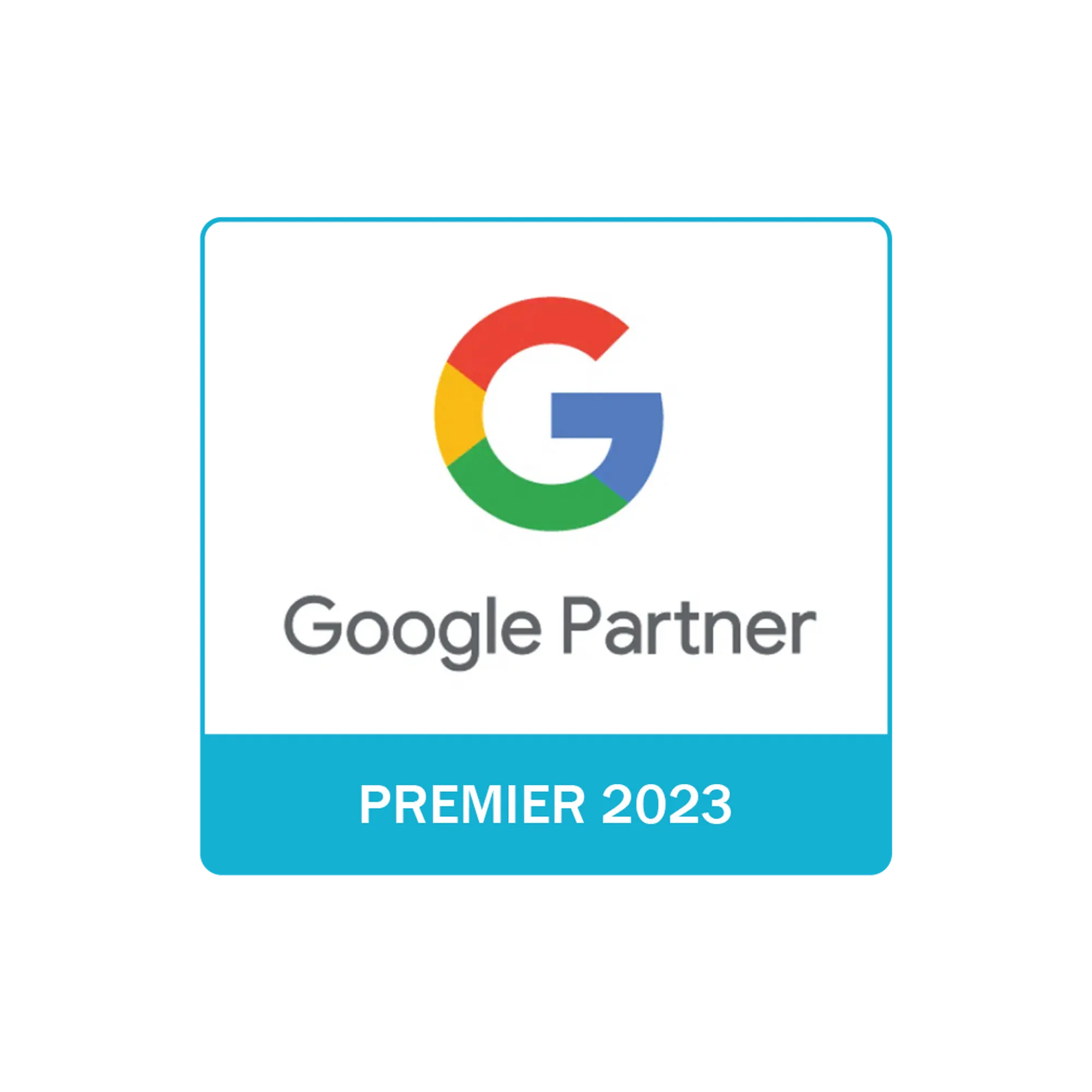 Google Premier Partner Logo in Blue