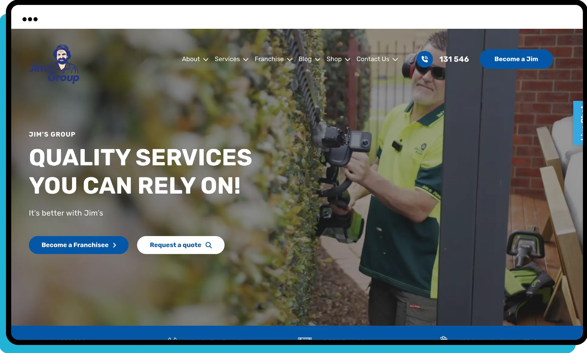 Jims Group website