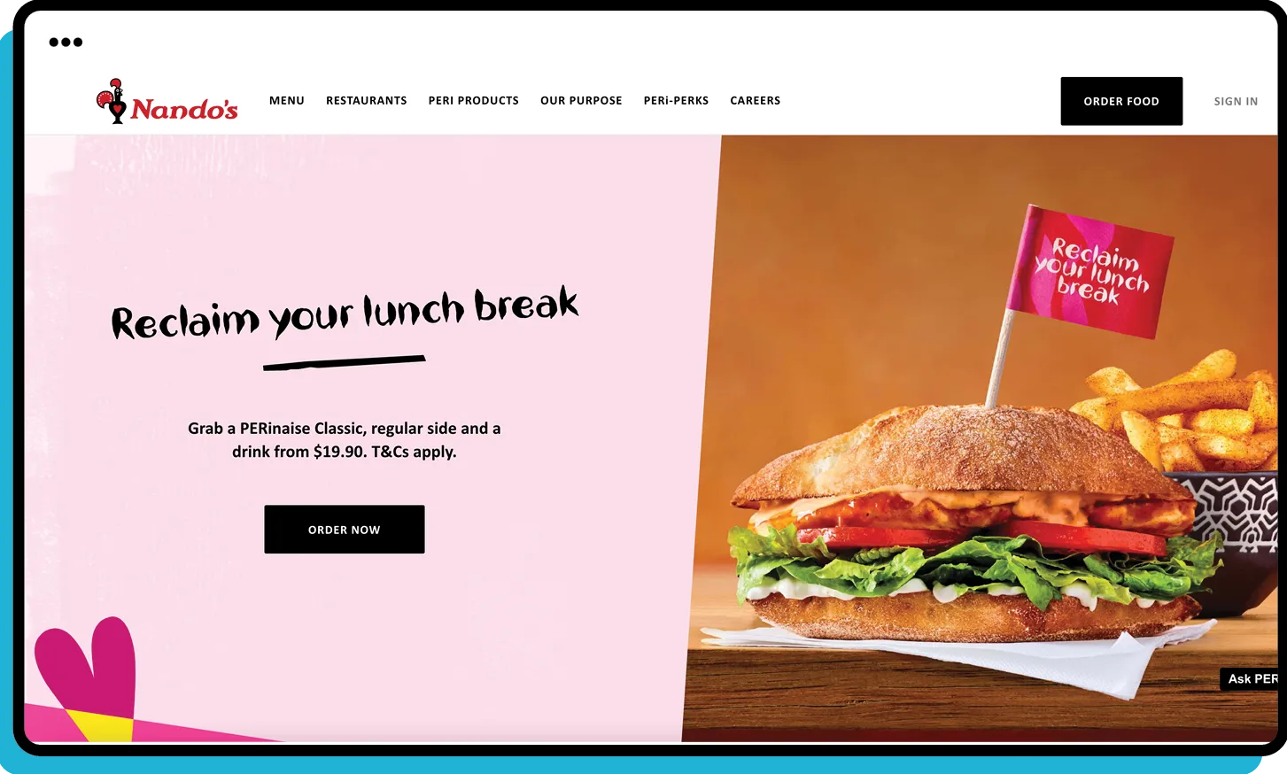 Nandos website