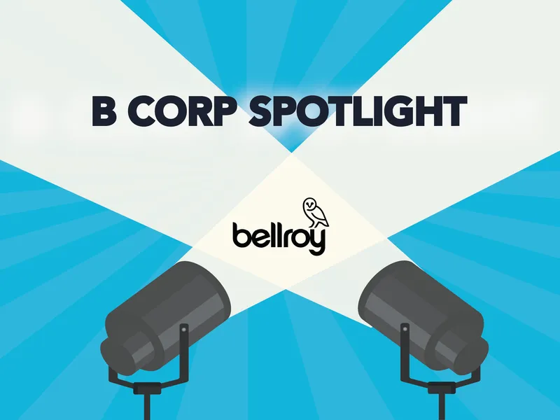 Optimising B Corp Spotlight featuring Bellroy logo