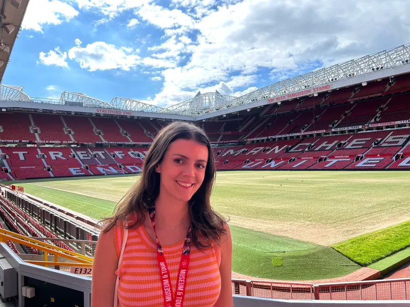 Optimising team member Ellie at Manchester United Stadium