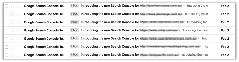 Google Search Console Notifications